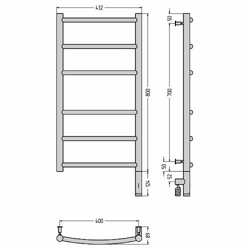 Электрический полотенцесушитель Сунержа Галант 3.0 800х400 МЭМ правый (Без покрытия) Электрический полотенцесушитель Сунержа Галант 3.0 800х400 МЭМ правый (Без покрытия)