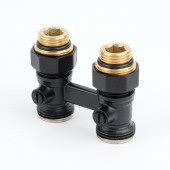 Узел нижнего  подключения Delta проходной G 3/4 x 1/2 D=50 MM (Черный матовый) Узел нижнего  подключения Delta проходной G 3/4 x 1/2 D=50 MM (Черный матовый)