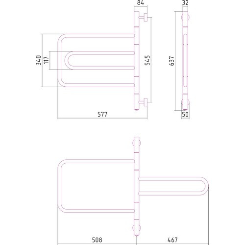 Электрический полотенцесушитель Сунержа Компакт 640х580 Электрический полотенцесушитель Сунержа Компакт 640х580