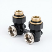 Узел нижнего  подключения Delta угловой G 3/4 x 1/2 D=50 MM (Черный матовый) Узел нижнего  подключения Delta угловой G 3/4 x 1/2 D=50 MM (Черный матовый)