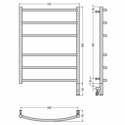 Электрический полотенцесушитель Сунержа Галант 3.0 800х600 МЭМ правый (Без покрытия) Электрический полотенцесушитель Сунержа Галант 3.0 800х600 МЭМ правый (Без покрытия)