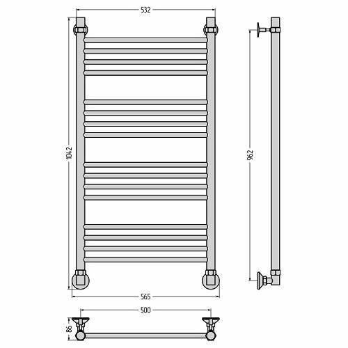 Водяной полотенцесушитель Стилье Аксиома-10 1000х500 (Без покрытия) Водяной полотенцесушитель Стилье Аксиома-10 1000х500 (Без покрытия)