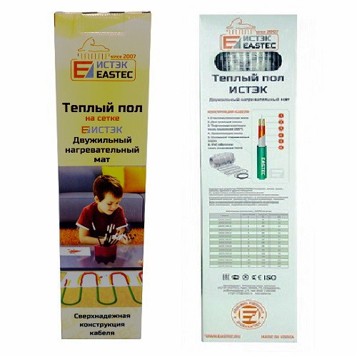 Электрический тёплый пол (мат) под плитку EASTEC ECM - 0,5 Электрический тёплый пол (мат) под плитку EASTEC ECM - 0,5