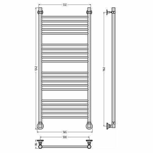 Водяной полотенцесушитель Стилье Аксиома-10 1200х500 (Без покрытия) Водяной полотенцесушитель Стилье Аксиома-10 1200х500 (Без покрытия)