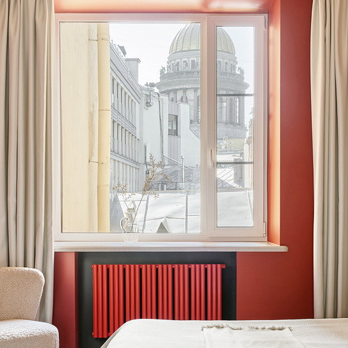 Стальной трубчатый радиатор отопления Empatiko Takt R1-832-1750 Scarlet Red Стальной трубчатый радиатор отопления Empatiko Takt R1-832-1750 Scarlet Red