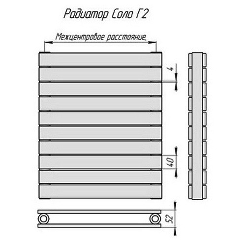 Стальной трубчатый радиатор отопления КЗТО Соло Г 2-300-7 Стальной трубчатый радиатор отопления КЗТО Соло Г 2-300-7