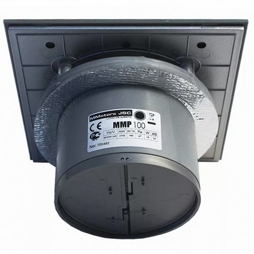 Бытовой вентилятор MMotors JSC MM-P UE 100, сверхтихий, стекло квадрат, чёрный глянец Бытовой вентилятор MMotors JSC MM-P UE 100, сверхтихий, стекло квадрат, чёрный глянец