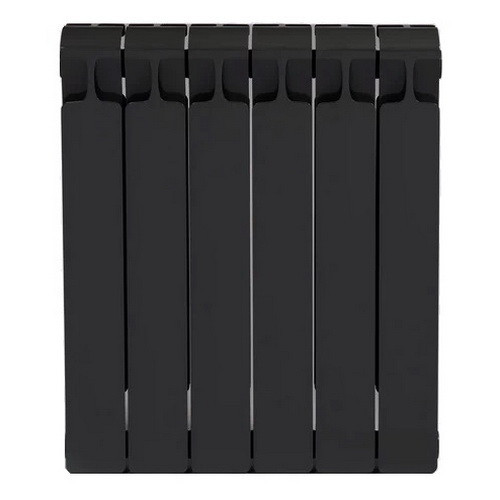 Биметаллический радиатор отопления Rifar Monolit Ventil 500 6 секций Атрацит