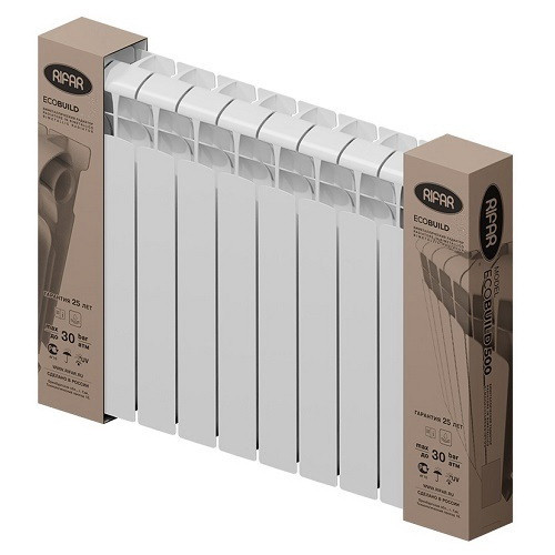 Биметаллический радиатор отопления Rifar EcoBuild 300 9 секций