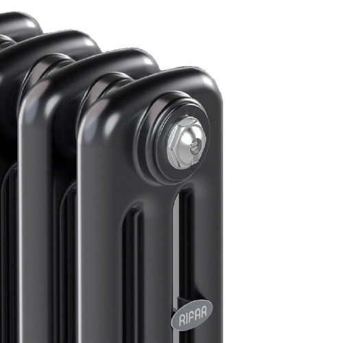 Стальной трубчатый радиатор отопления Rifar Tubog 3057 8 секций Антрацит