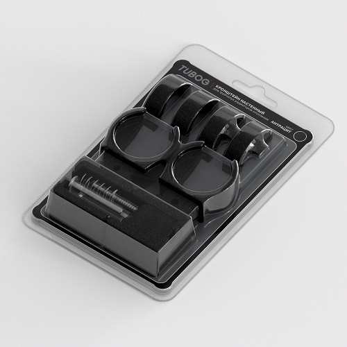 Набор настенных кронштейнов для радиаторов RIFAR TUBOG, цвет - антрацит Набор настенных кронштейнов для радиаторов RIFAR TUBOG, цвет - антрацит