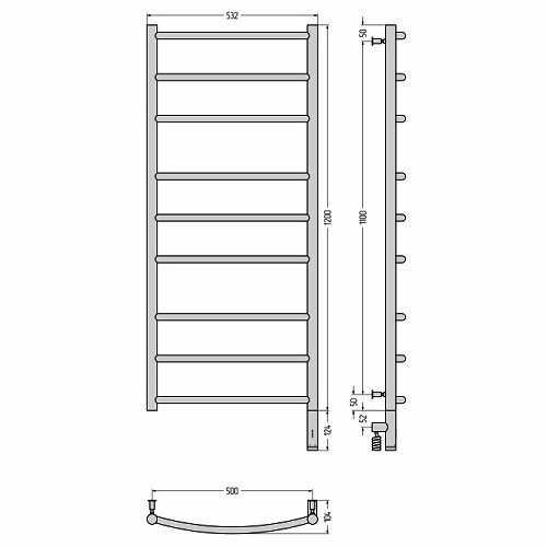Электрический полотенцесушитель Сунержа Галант 3.0 1200х500 МЭМ правый (Без покрытия) Электрический полотенцесушитель Сунержа Галант 3.0 1200х500 МЭМ правый (Без покрытия)