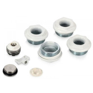 Универсальный монтажный комплект для радиаторов отопления 1/2" белый без кронштейнов Универсальный монтажный комплект для радиаторов отопления 1/2" белый без кронштейнов