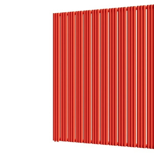 Стальной трубчатый радиатор отопления Empatiko Takt L1-1552-2000 Scarlet Red