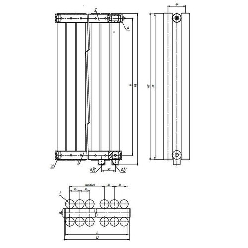 Стальной трубчатый радиатор отопления Empatiko Takt LR2-1552-500 Cream Grey Стальной трубчатый радиатор отопления Empatiko Takt LR2-1552-500 Cream Grey