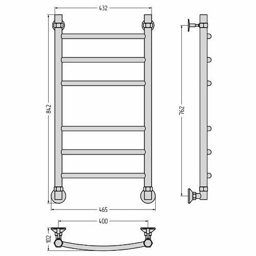 Водяной полотенцесушитель Стилье Аксиома-20 800х400 (Без покрытия) Водяной полотенцесушитель Стилье Аксиома-20 800х400 (Без покрытия)