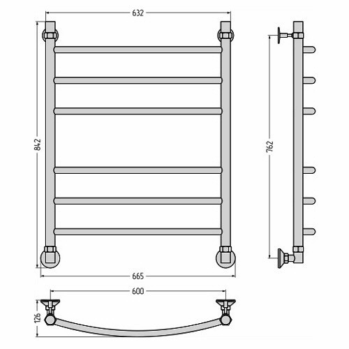 Водяной полотенцесушитель Стилье Аксиома-20 800х600 (Без покрытия) Водяной полотенцесушитель Стилье Аксиома-20 800х600 (Без покрытия)