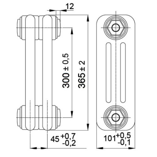 Стальной трубчатый радиатор отопления IRSAP TESI 30365 T30 16 секций