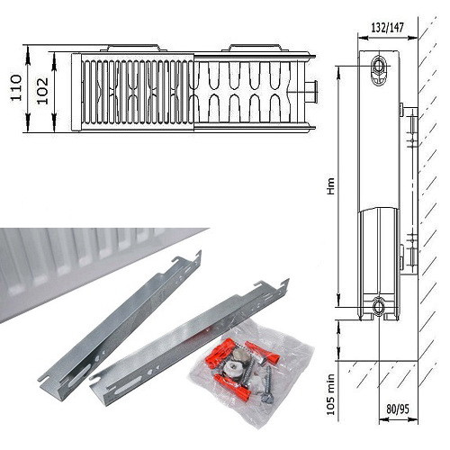 Стальной панельный радиатор отопления Axis Ventil 22 500х500 Стальной панельный радиатор отопления Axis Ventil 22 500х500