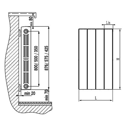 Биметаллический радиатор отопления Rifar SUPReMO 500 10 секций Биметаллический радиатор отопления Rifar SUPReMO 500 10 секций