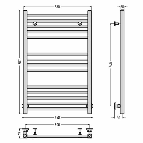 Водяной полотенцесушитель Сунержа Модус 800х500 (Без покрытия) Водяной полотенцесушитель Сунержа Модус 800х500 (Без покрытия)