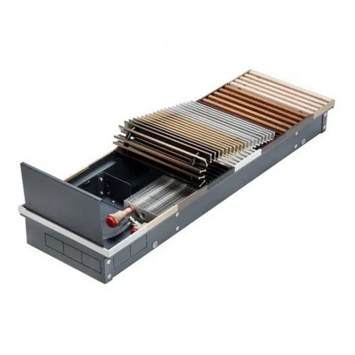 Конвектор внутрипольный VELAR KWH 300-85-2000, с решеткой цвет - Серебро