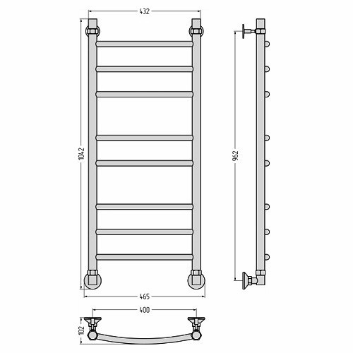 Водяной полотенцесушитель Стилье Аксиома-20 1000х400 (Без покрытия) Водяной полотенцесушитель Стилье Аксиома-20 1000х400 (Без покрытия)