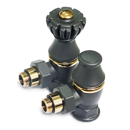 Комплект SR Rubinetterie серия Liberty 1/2" x 3/4" угловой, антрацит Комплект SR Rubinetterie серия Liberty 1/2" x 3/4" угловой, антрацит