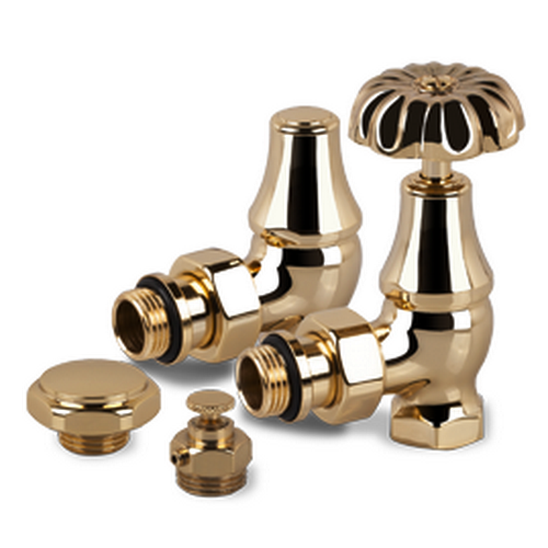 Комплект SR Rubinetterie серия Old Style 1/2" угловой, золото Комплект SR Rubinetterie серия Old Style 1/2" угловой, золото