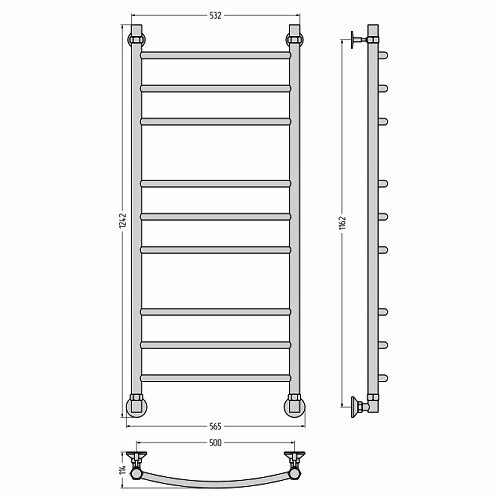 Водяной полотенцесушитель Стилье Аксиома-20 1200х500 (Без покрытия) Водяной полотенцесушитель Стилье Аксиома-20 1200х500 (Без покрытия)