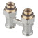 Узел нижнего подключения Rehau G 1/2 x G 3/4, двойной прямой, никелированный