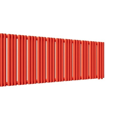 Стальной трубчатый радиатор отопления Empatiko Takt R1-1552-300 Scarlet Red