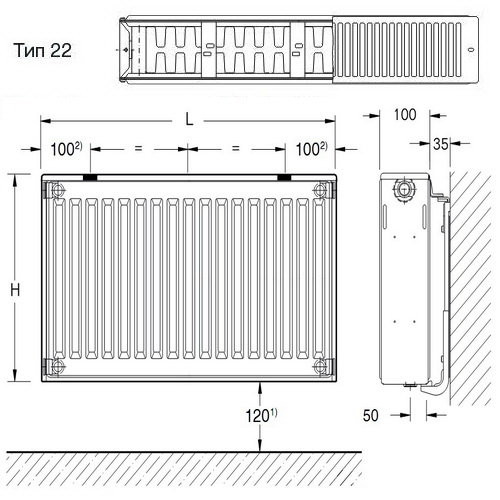 Радиатор Buderus Logatrend K-Profil Тип 22