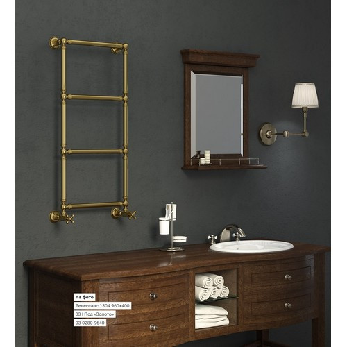 Водяной полотенцесушитель Сунержа Ренессанс 1304 960x400 античное белое золото Водяной полотенцесушитель Сунержа Ренессанс 1304 960x400 античное белое золото