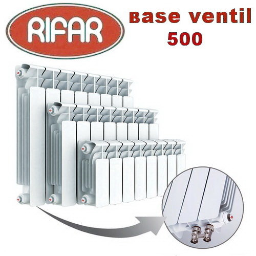 Биметаллический радиатор Rifar Base Ventil 500 6 секций Биметаллический радиатор Rifar Base Ventil 500 6 секций