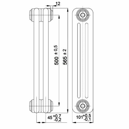 Стальной трубчатый радиатор отопления IRSAP TESI 30565 T30 10 секций, чёрный, RAL 9005