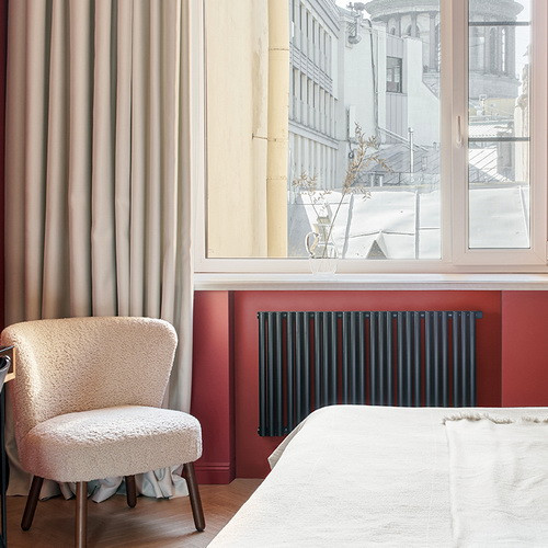 Стальной трубчатый радиатор отопления Empatiko Takt S1-952-1750 Coal Black