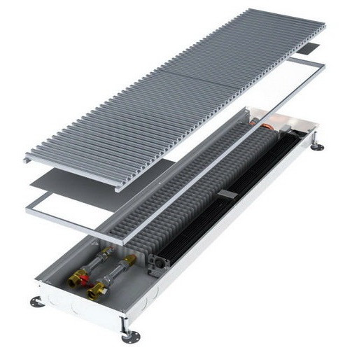 Конвектор внутрипольный VELAR KWHV 250-120-2400, с решеткой цвет - Серебро Конвектор внутрипольный VELAR KWHV 250-120-2400, с решеткой цвет - Серебро