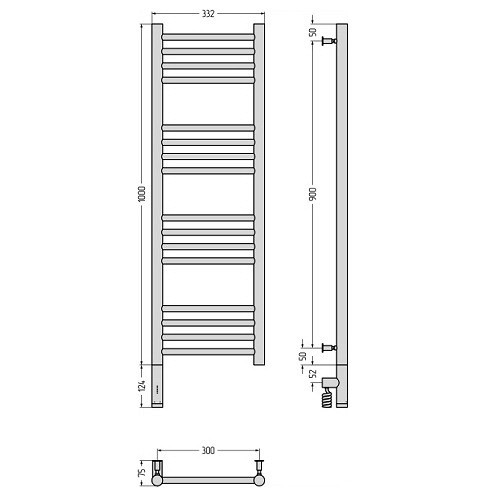 Электрический полотенцесушитель Сунержа Богема 3.0 прямая 1000х300 МЭМ левый (Без покрытия) Электрический полотенцесушитель Сунержа Богема 3.0 прямая 1000х300 МЭМ левый (Без покрытия)