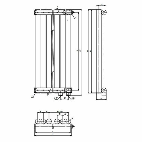 Стальной трубчатый радиатор отопления Empatiko Takt R1-472-1750 Mild  White Стальной трубчатый радиатор отопления Empatiko Takt R1-472-1750 Mild  White