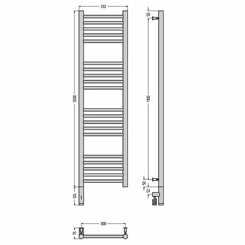 Электрический полотенцесушитель Сунержа Богема 3.0 прямая 1200х300 МЭМ левый (Без покрытия) Электрический полотенцесушитель Сунержа Богема 3.0 прямая 1200х300 МЭМ левый (Без покрытия)