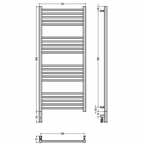 Электрический полотенцесушитель Сунержа Богема 3.0 прямая 1200х500 МЭМ левый (Без покрытия) Электрический полотенцесушитель Сунержа Богема 3.0 прямая 1200х500 МЭМ левый (Без покрытия)