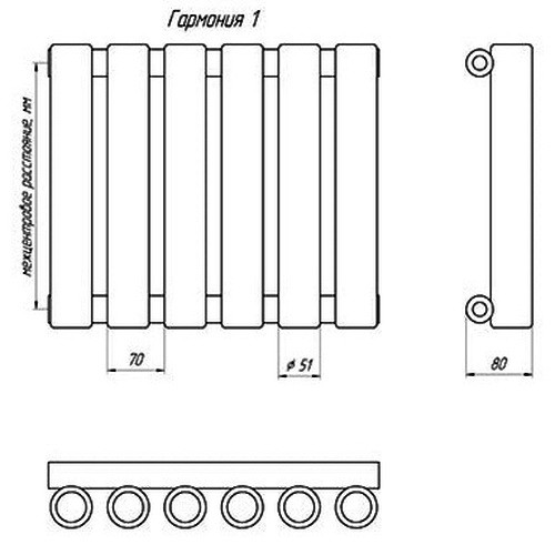Стальной трубчатый радиатор отопления КЗТО Гармония 1-400-4 Стальной трубчатый радиатор отопления КЗТО Гармония 1-400-4