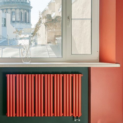 Стальной трубчатый радиатор отопления Empatiko Takt R1-352-500 Scarlet Red Стальной трубчатый радиатор отопления Empatiko Takt R1-352-500 Scarlet Red