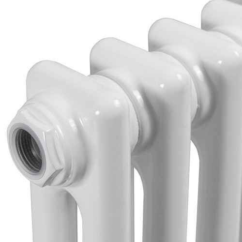 Стальной трубчатый радиатор отопления Delta 2180 4 секции нижнее подключение ТЕРМА RAL 9016