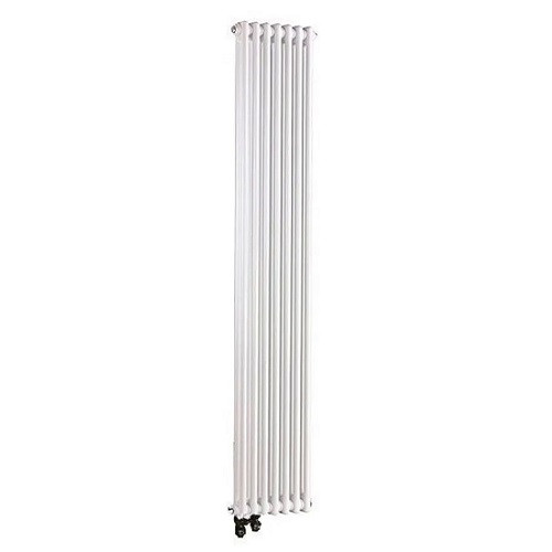 Стальной трубчатый радиатор отопления Delta 2180 4 секции нижнее подключение ТЕРМА RAL 9016