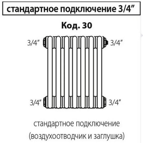 Стальной трубчатый радиатор отопления IRSAP TESI 21800 T30 4 секции Стальной трубчатый радиатор отопления IRSAP TESI 21800 T30 4 секции