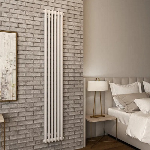 Стальной трубчатый радиатор отопления Delta 2180 8 секций нижнее подключение ТЕРМА RAL 9016