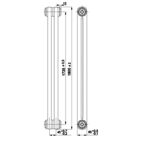 Стальной трубчатый радиатор отопления IRSAP TESI 21800 T26 10 секций, чёрный, RAL 9005 Стальной трубчатый радиатор отопления IRSAP TESI 21800 T26 10 секций, чёрный, RAL 9005