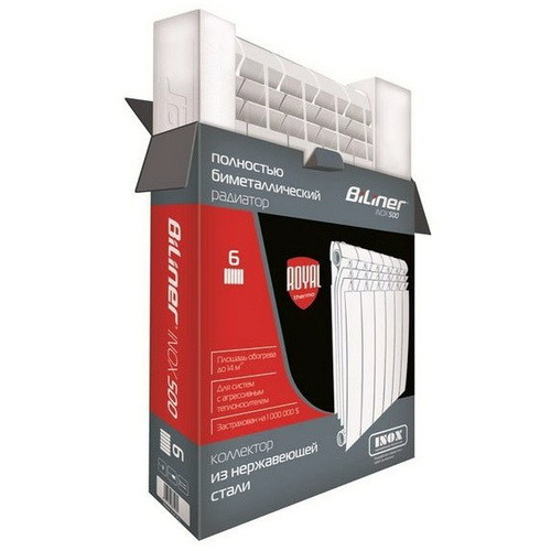 Биметаллический радиатор отопления Royal Thermo Biliner 500 Silver Satin 4 секции  Биметаллический радиатор отопления Royal Thermo Biliner 500 Silver Satin 4 секции
